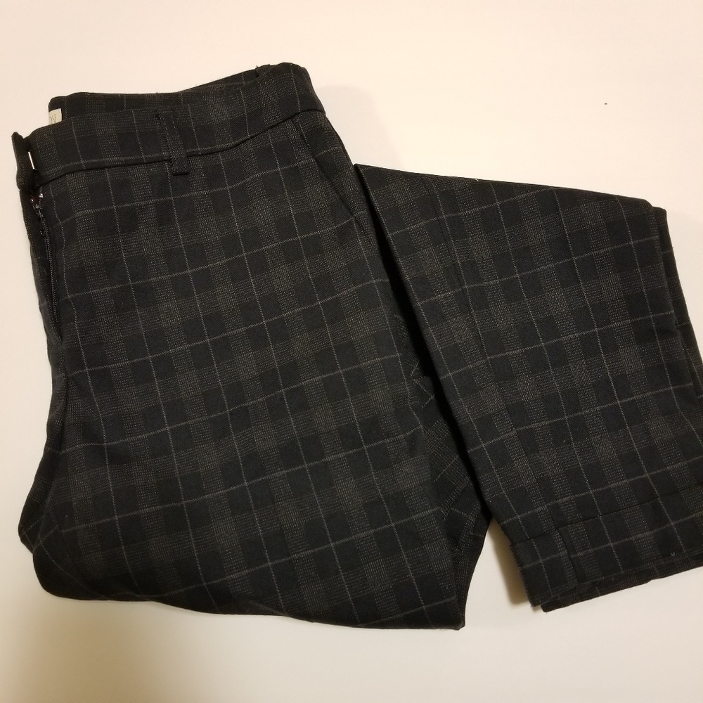 Lila Rose Navy Plaid Pants